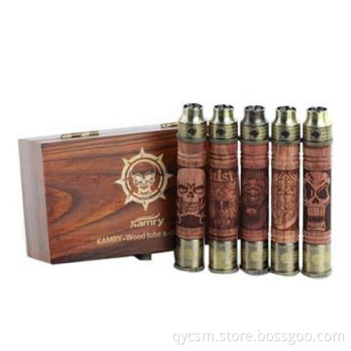 New wooden-style variable voltage mod k fire starter kit e cigarettes